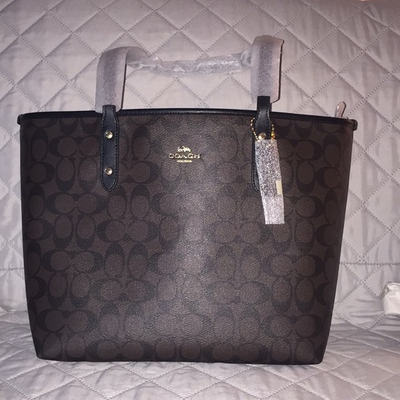 Coach Handbags - LARGE COACH signature city zip tote NEW WITH TAGS